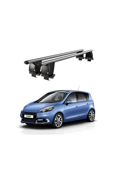 OEM Aluminum car trunk crossbars compatible with smooth roof Renault Grand Sc...