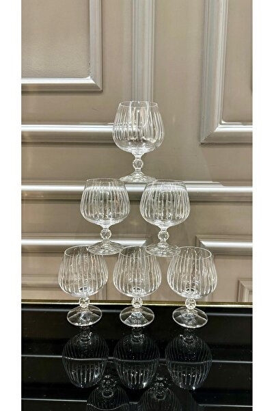 Vakıf home KRİSTAL KESME EL İŞİ ÇUBUK MODEL KAHVE YANI SU BARDAĞI 250 cc 6 ADET