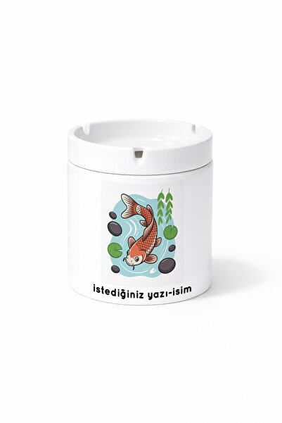 Kirbi Reklam Animal Japanese Koi Fish Koi Fish Double Sided Printed Ash Tray ...