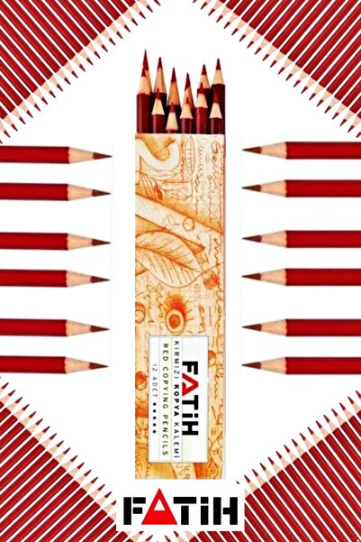 TAN EXPRESS Fatih Red Copy Pencil 12 Pieces 1 Box
