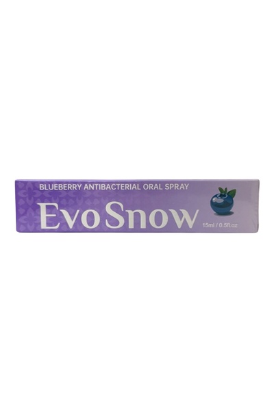 Evo snow بخاخ فموي مضاد للبكتيريا بنكهة التوت الأزرق