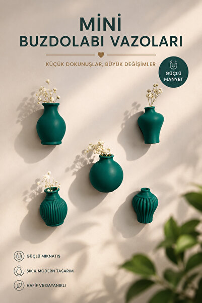 OKA Kırılmaz Yüksek Kaliteli Mini Vazo Tasarımlı Modern Dekorasyon 5li Set Bu...