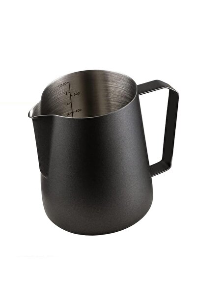 Empressco Chavin 304 Steel 600 ml Black Teflon Coated Coffee Milk Frothing Po...