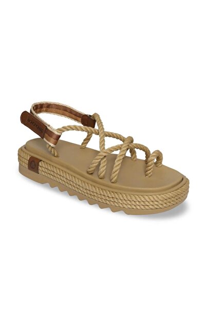 Bohonomad Sandale Ibiza Mid Platform pentru damă - Bej
