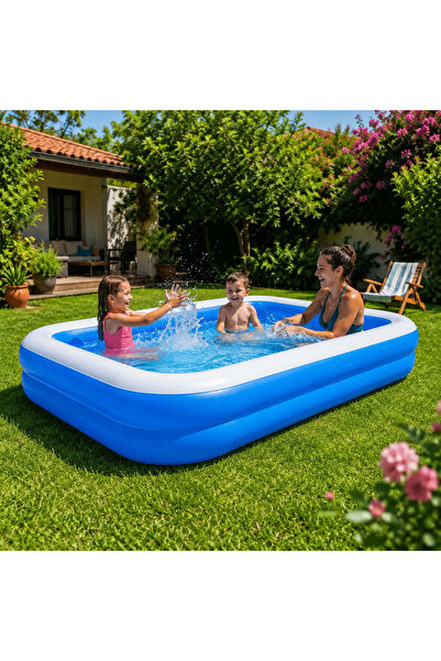 Promagg Piscină gonflabilă dreptunghiulară de exterior, 200x120x40 cm