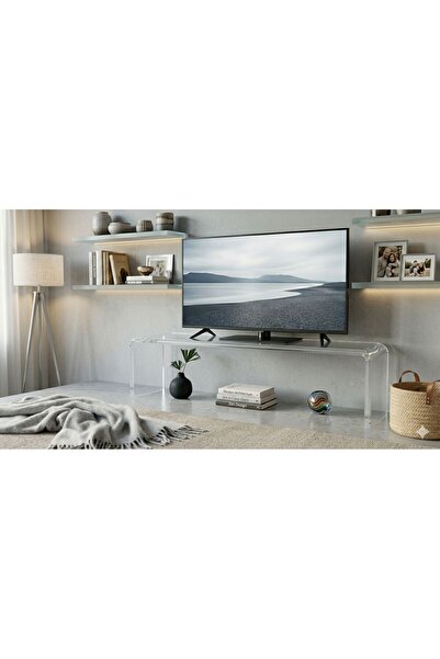 Demoplex Reklam Pleksi Market 20MM ŞEFFAF TV ÜNİTESİ SEHPASI | MODERN TV ÜNİT...