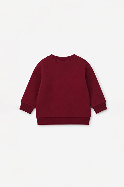 hepbaby Bordo Tavşan Nakışlı Bebek Sweatshirt