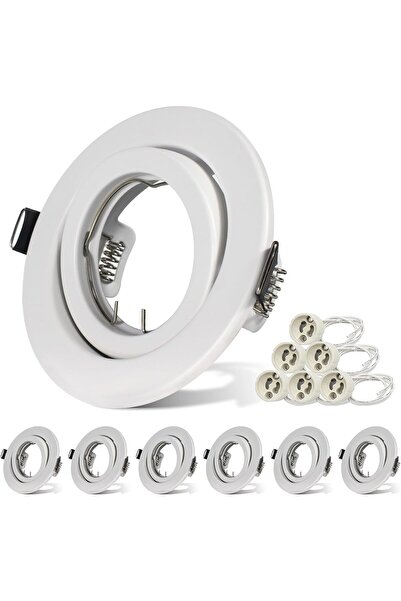 Other 6 LED Recessed Spotlights Frame GU10 Swivelling Mounting Frame Matte Wh...