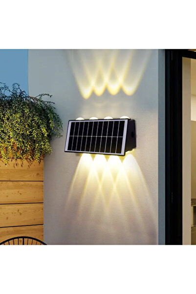 luminastar Aplică LED de perete pentru exterior cu panou solar, 2.2W, lumină ...
