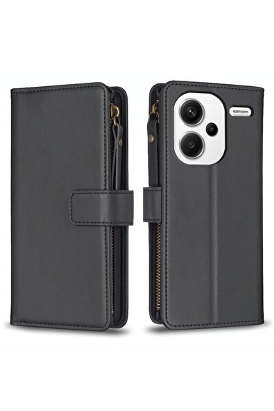 sscase Slots Zipper Θήκη Πορτοφόλι Black (Xiaomi Redmi Note 13 Pro Plus 5G)