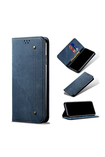 sscase Denim Texture Leather θήκη Βιβλίο Blue (Xiaomi Redmi 10C)