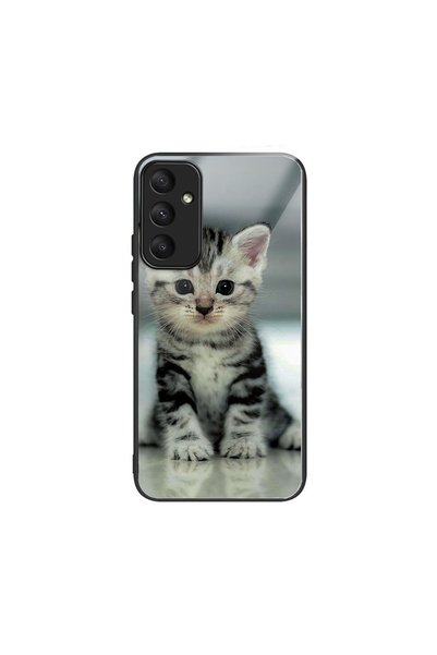 sscase Painted Θήκη Σιλικόνης με Τζάμι Cute Cat (Samsung Galaxy A55 5G)