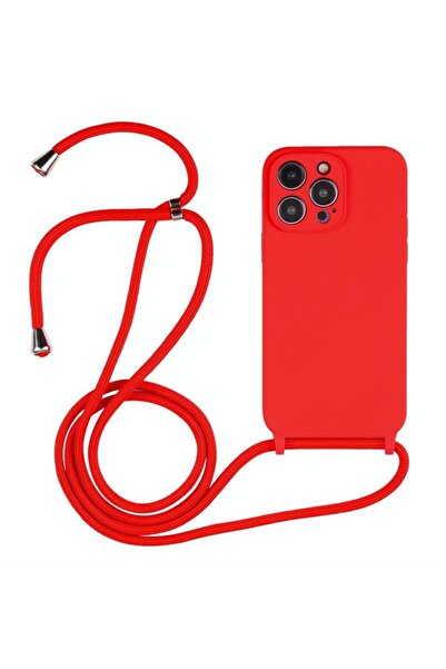 sscase Candy Colors Θήκη Σιλικόνης με Λουράκι Red (Apple iPhone 16 Pro)