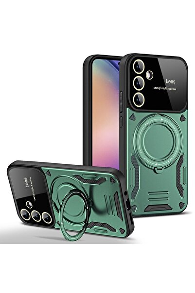 sscase Armor MagSafe Σκληρή Θήκη με Δαχτυλίδι Green (Samsung Galaxy A37 5G)