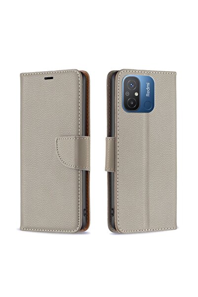 sscase Pure Color Θήκη Πορτοφόλι Grey (Xiaomi Redmi 12C)