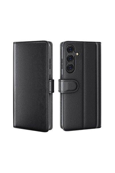 sscase Genuine Split Leather Θήκη Πορτοφόλι Black (Samsung Galaxy S25 5G)