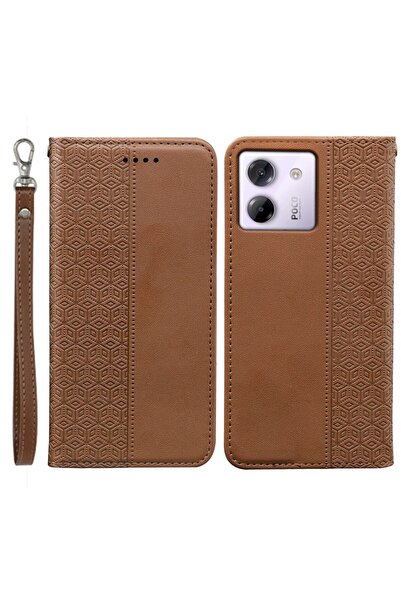 sscase Cubes Θήκη Βιβλίο Brown (Xiaomi Poco M7 Pro 5G)