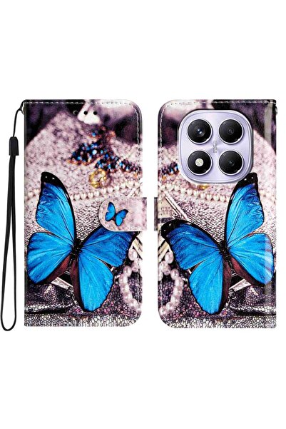 sscase Colored Drawing Θήκη Πορτοφόλι Blue Butterfly (Xiaomi Redmi Note 15 Pr...