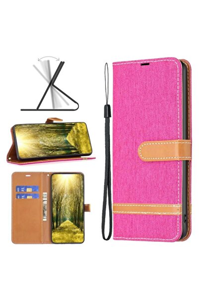 sscase Color Denim Θήκη Πορτοφόλι Rose Red (Xiaomi Redmi 12 4G)