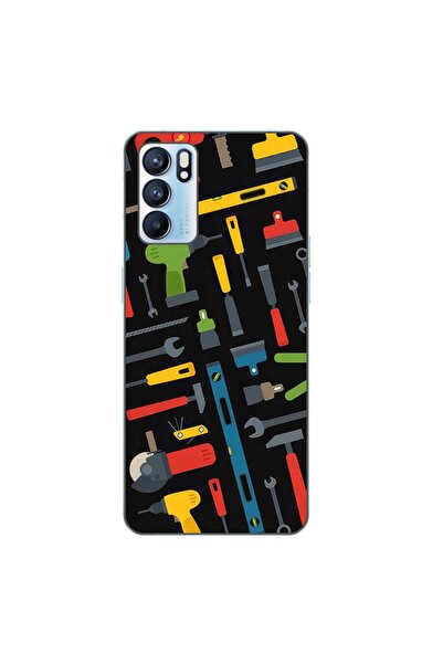 OEM Θήκη συμβατή με Oppo Reno6 5G Σιλικόνης Gel TPU με σχέδιο εργαλείων