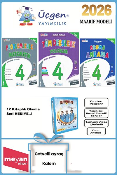 Üçgen Yayıncılık Üçgen 4.Sınıf Tüm Derslere Yolculuk-Problemlerle Matematik v...