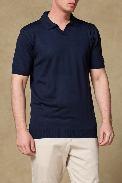 Abbate Tricou polo simplu pentru bărbați, cu guler polo Jonny, în amestec de ...