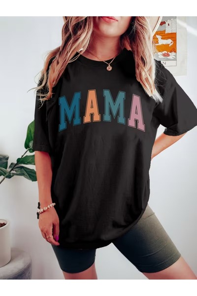 puolikuu Tricou unisex cu croială confortabilă, cu panglică și imprimeu dublu