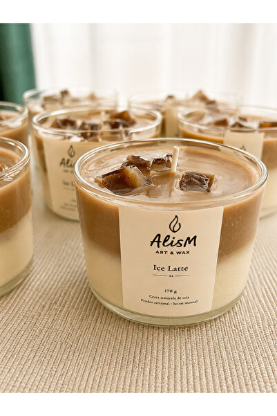AlisM Art&Wax Handmade scented candle Ice Latte made of natural soy wax – lat...