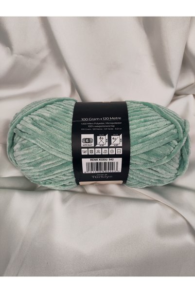Sultan Dream Soft Velvet Mildew Green Hand Knitting Yarn 100Gr. 120 Meters. (1 Piece) - Color: 942