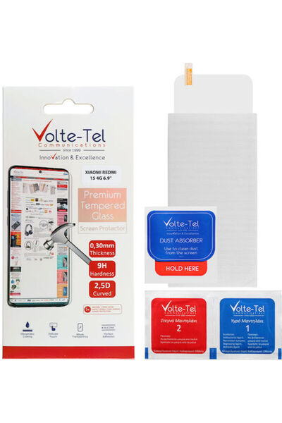 Other Volte-Tel 2.5D 0.3mm Πλήρους Συγκόλλησης Σκληρυμένο Γυαλί (Redmi 15)