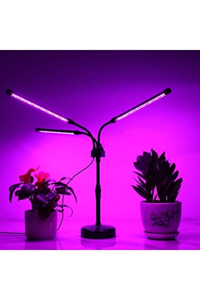 DAMUR Lampă UV pentru creșterea plantelor, alimentată prin USB, 15W, 3 capete...