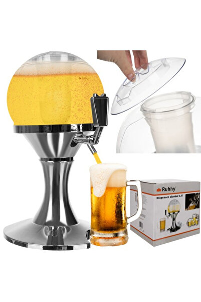 Ruhhy Dozator de bere de 3,5L cu recipient pentru gheață și robinet