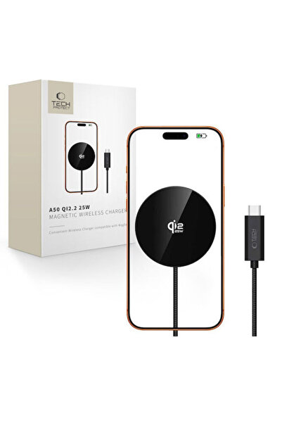 Tech-Protect Qi2 Ασύρματος Φορτιστής 25W Μαύρος (A50)