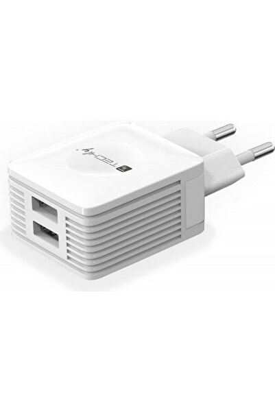 Techly Ασύρματος φορτιστής με 2 θύρες εξόδου USB-A 10.5W Λευκός