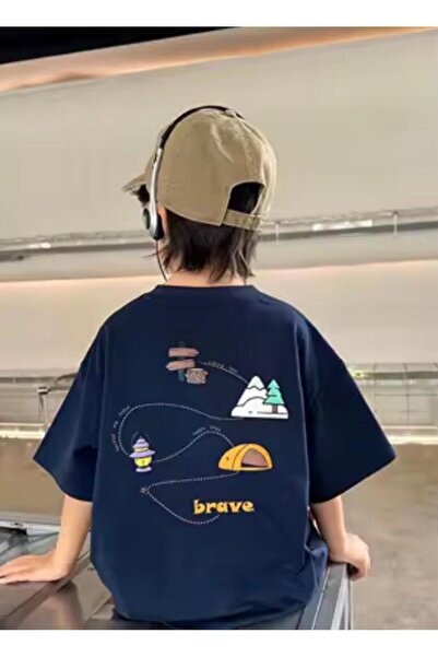 NIGRUM PARDUS تي شيرت للأولاد من القطن بنسبة 100% مطبوع عليه NEW SEASON BRAVE...
