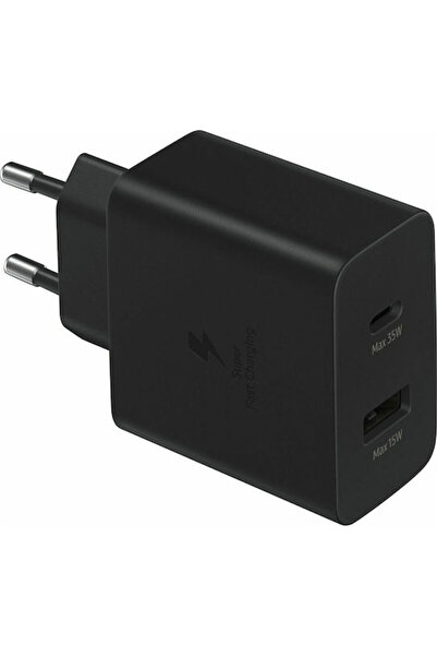 Samsung Φορτιστής Χωρίς Καλώδιο με Θύρα USB-A και Θύρα USB-C 35W Μαύρο (EP-TA...