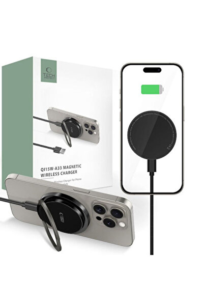 Tech-Protect Φορτιστής Magsafe 15W Power Delivery Μαύρο (Qi15W-A33)