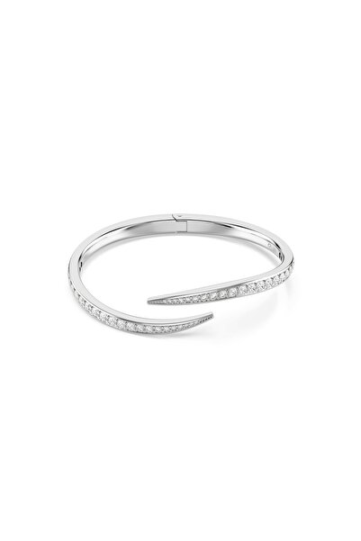Swarovski Vienna Bileklik, Yuvarlak kesim, Kuğu, Beyaz, Rodyum kaplama
