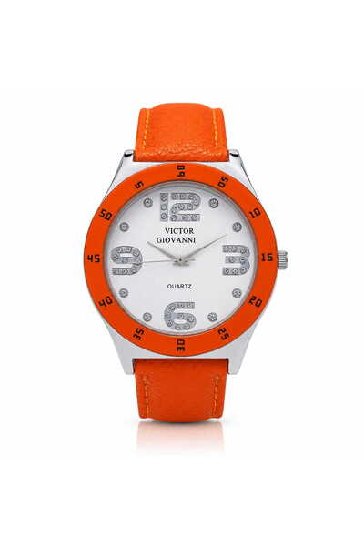 Watch Ceas de dama, Victor Giovanni, Portocaliu, Casual, VG02