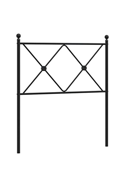 vidaxl Metal replacement headboard, black, 75 cm