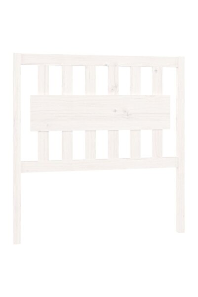 vidaxl Bedside table, white, 95.5x4x100 cm, solid pine wood