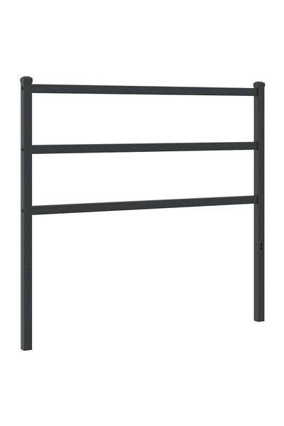 vidaxl Metal replacement headboard, black, 107 cm