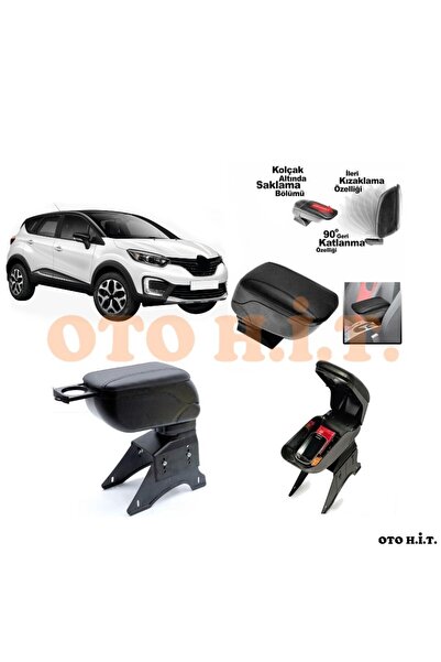 OTO H.İ.T. RENAULT CAPTUR Uyumlu Kol Dayama Ve Kolçak Sürgülü Bardaklıklı Aya...