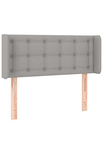 vidaxl Light grey headboard with wings 83x16x78/88 cm textile