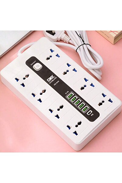 Snooe مقبس كهربائي مسطح متعدد المنافذ مع حماية من التيار المفاجئ، 3 منافذ USB...