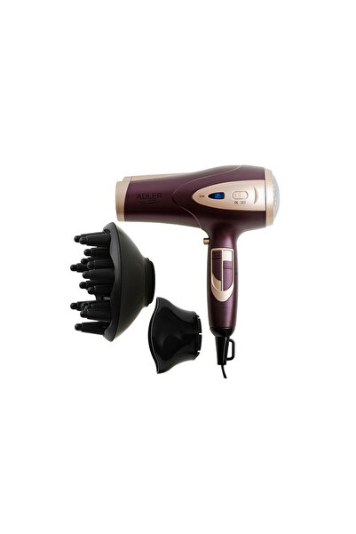 adler Σεσουάρ μαλλιών AD 2248p, 2400W, 3 ρυθμίσεις θερμοκρασίας, ροζ, με διαχύτη