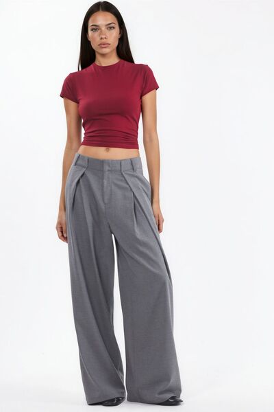 Hiccup High-Leg , wide-leg Palazzo Pants