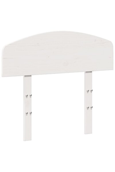 vidaxl Bedside table, white, 75 cm, solid pine wood