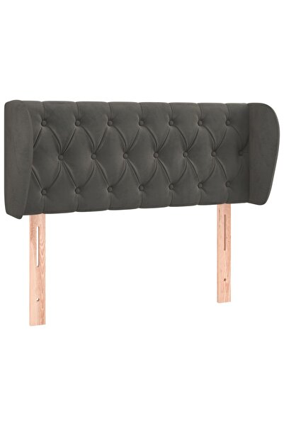 vidaxl Dark grey winged headboard 93x23x78/88 cm Velvet