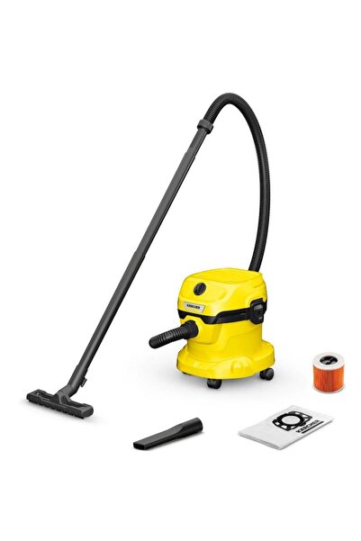 Karcher WD 2 PLUS V-12/4/18/C Wet/Dry Vacuum Cleaner, 12 L, 1000 W, Yellow/Black